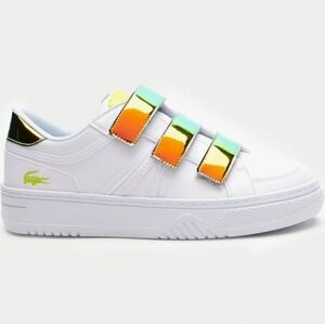 Lacoste White Kids Sneakers with Iridescent Color Back Sneakers